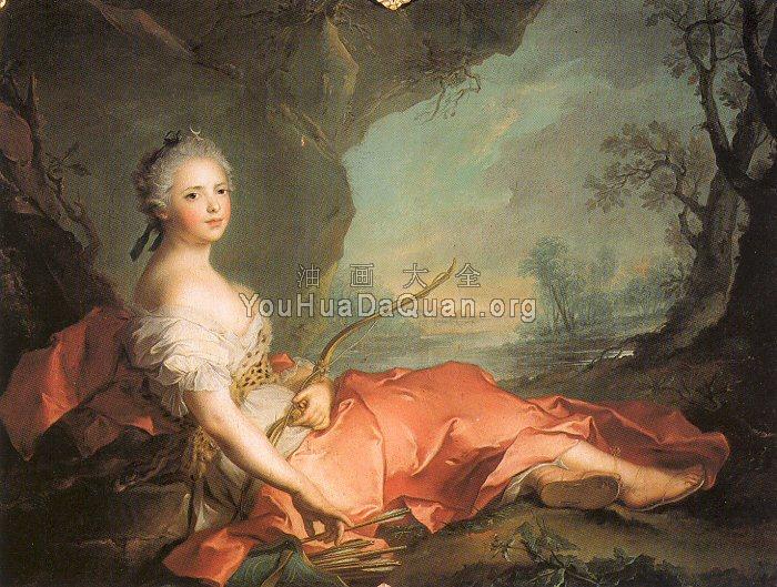Marie-Adelaide of France as Diana - 让·马克·纳迪尔